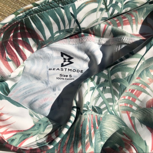 Beast Mode Tropical print Leggings size small - Picture 4 of 5